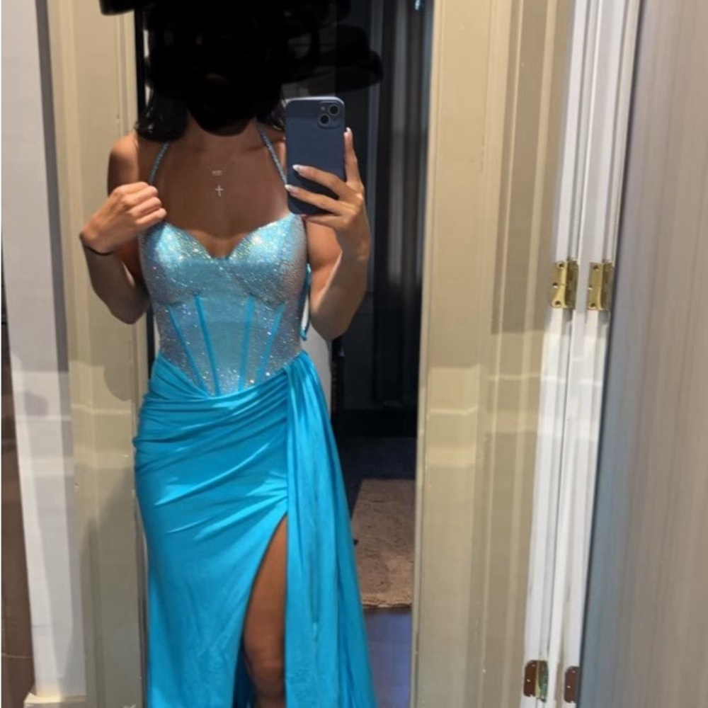 Elegant Blue Evening Dress
